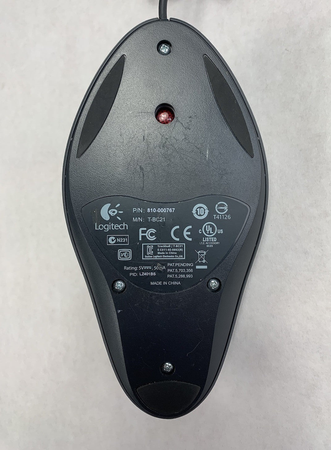 Logitech T-BC21 Wired-USB Trackball Mouse