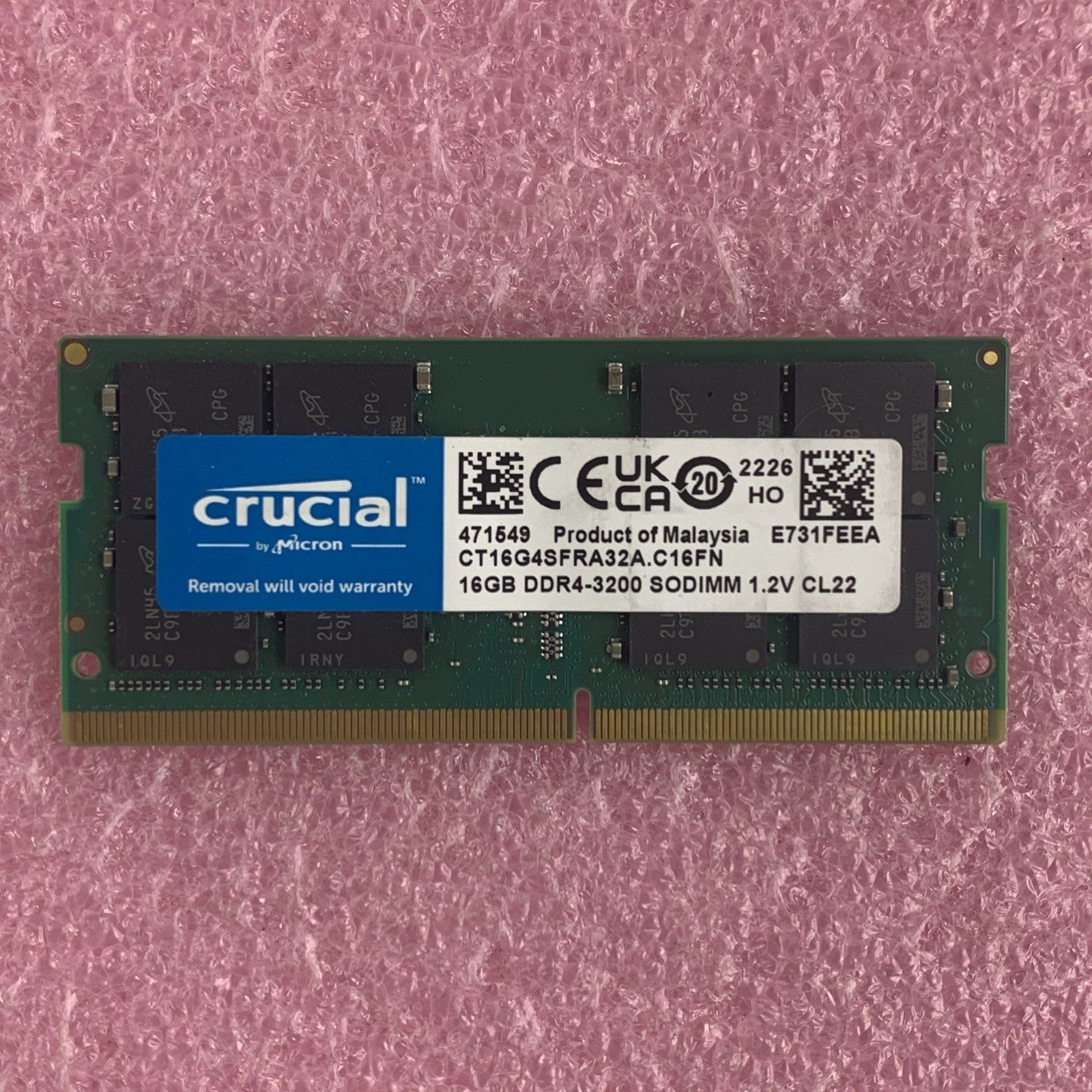 Crucial CT16G4SFRA32A.C16FN 16 GB DDR4-3200 SO-DIMM Laptop Ram Memory1
