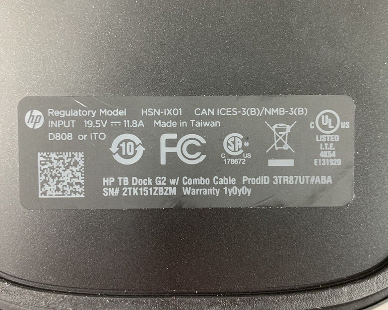 HP HSN-IX01 USB-C Docking Station