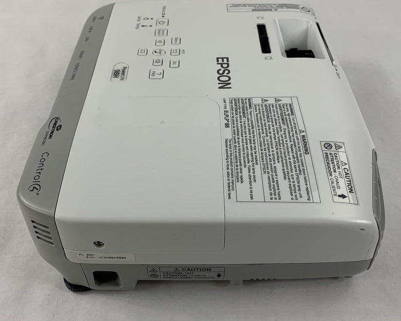 Epson PowerLite 98H H687A LCD Lamp Projector 2964 Lamp Hours - No Remote