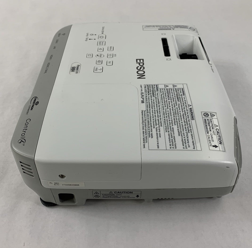 Epson PowerLite 98H H687A LCD Lamp Projector 2964 Lamp Hours - No Remote5