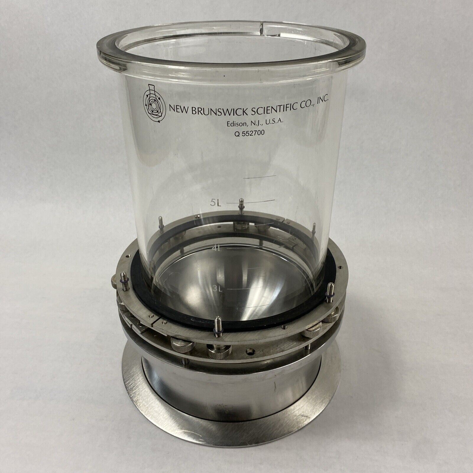 New Brunswick Scientific Q552700 5L Liter Glass Vessel Fermentor Bioreactor