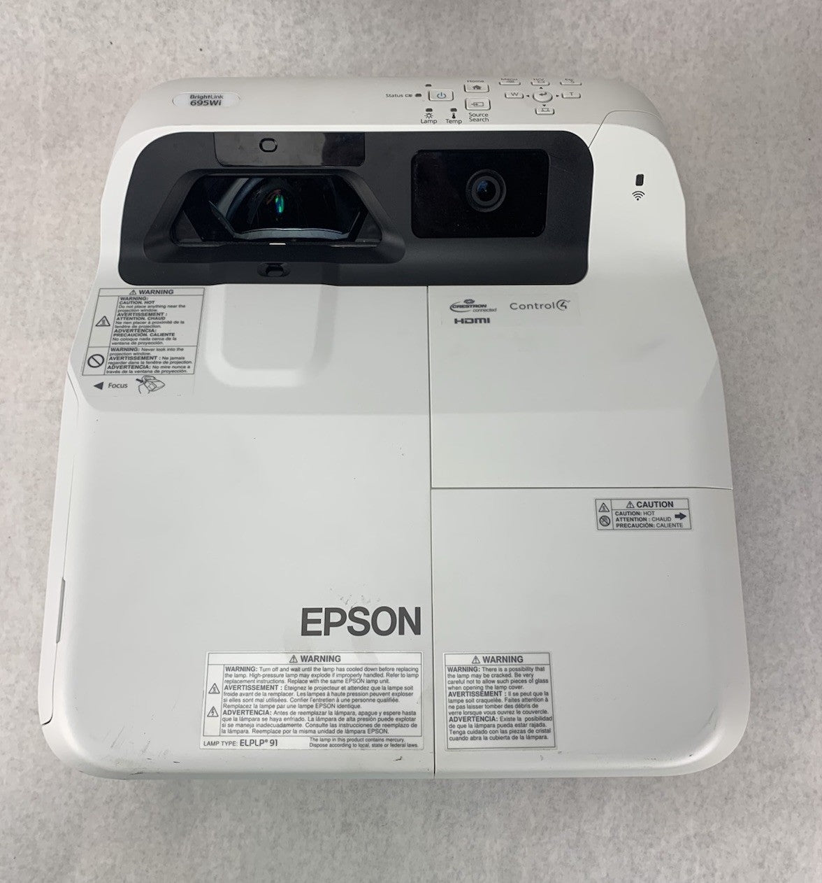 Epson PowerLite 695Wi H740A LCD Lamp Projector 1025 Lamp Hours - No Remote5
