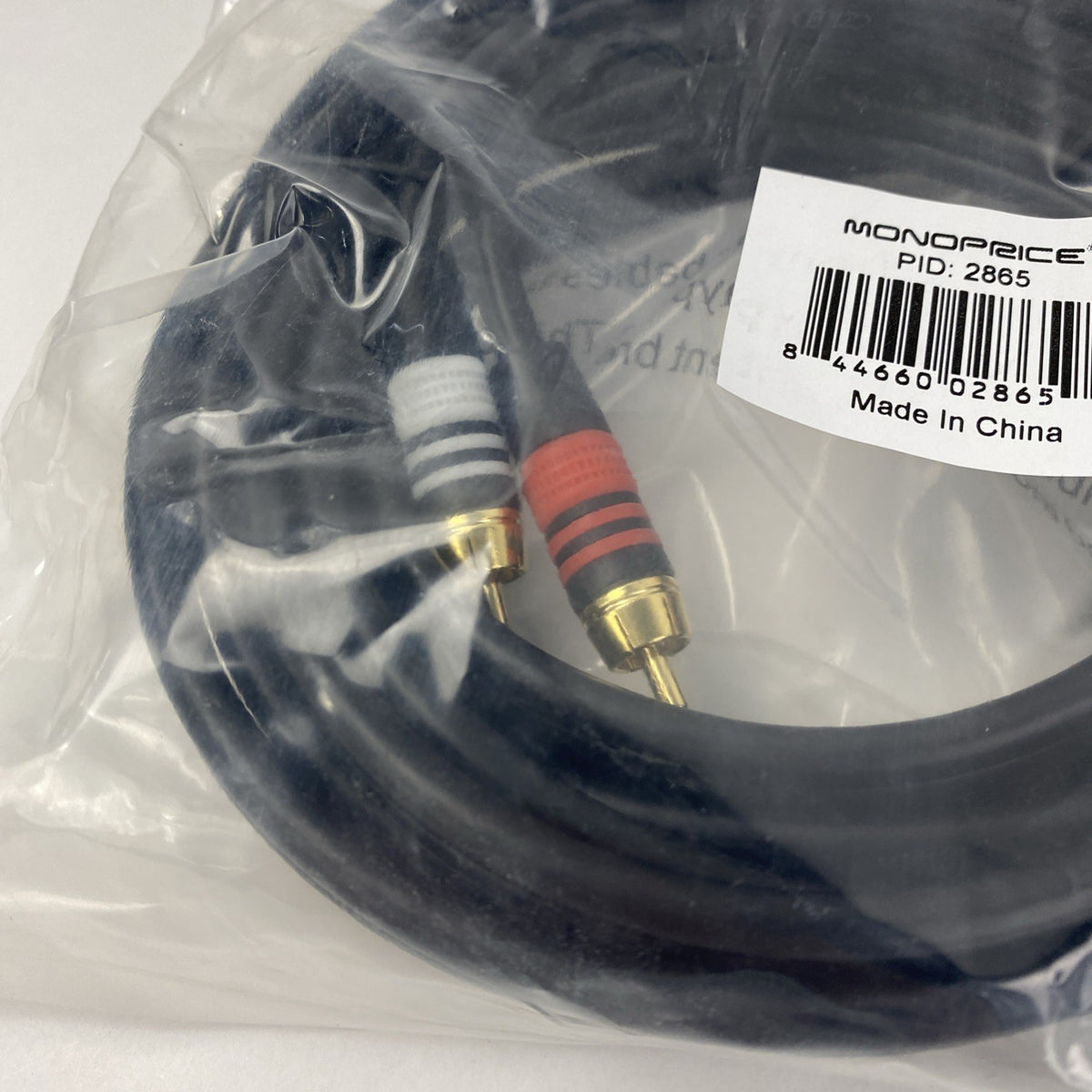 Monoprice 2865 12' 22G Dual Male RCA Plug CBL 2-RCA Plug - Lot of 23