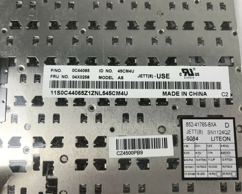 Lenovo Chromebook ThinkPad OC44065 Keyboard 04X0258