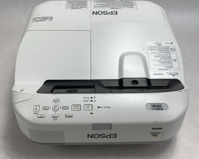 Epson H599A BrightLink 595Wi LCD Lamp Projector 565 Lamp Hours No Remote