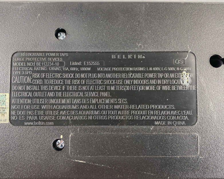 Belkin BE112234-10 Surge Protector Lot of 3