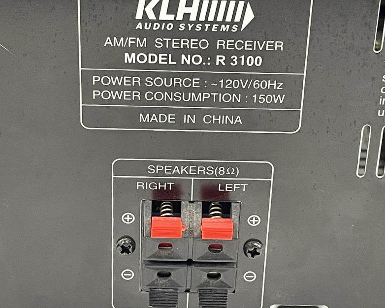 KLH R3100 Audio Systems AM/FM Stereo Receiver Tested
