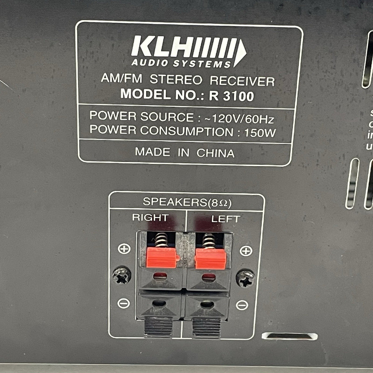 KLH R3100 Audio Systems AM/FM Stereo Receiver Tested8