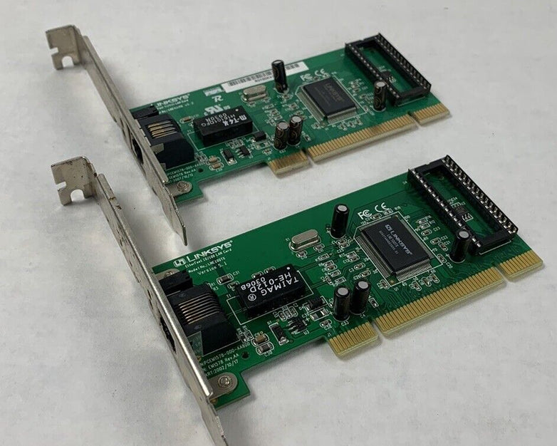 Linksys GEM1578 Rev.AA EtherFast 10/100 LNE100TX LAN PCI Card (Lot of 2)