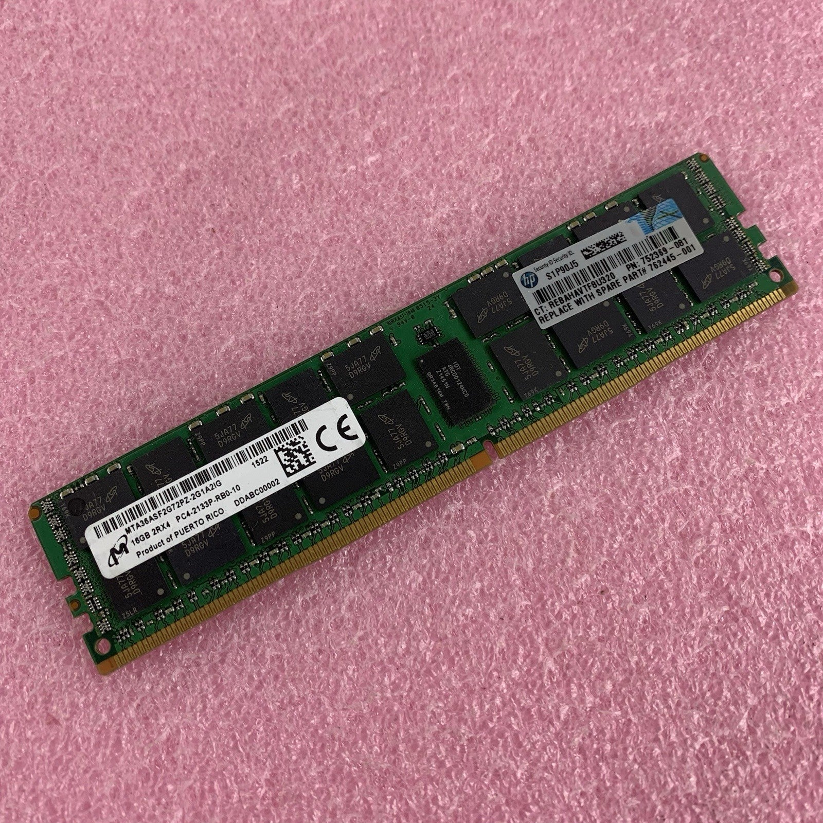 Micron MTA36ASF2G72PZ-2G1A2IG 16 GB PC4-17000 DDR4-2133MHz Server Memory Ram0