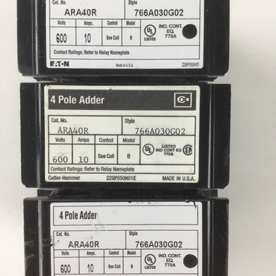 EATON 4 Pole 766A030G03 (Lot of 3)