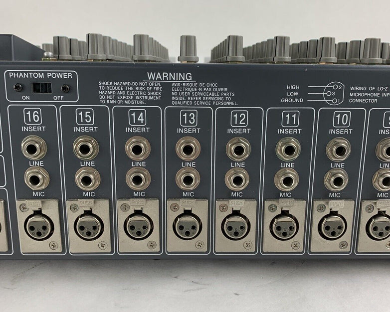 EV Electro Voice BK-1642 16-Channel Pro Stereo Mixer Tested w/ Bad Meters