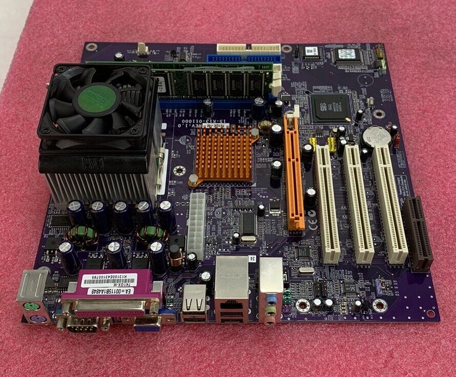 SIS SIS-741GX-M Motherboard AMD Sempron 2400+ 1.66GHz 640MB RAM w/Shield