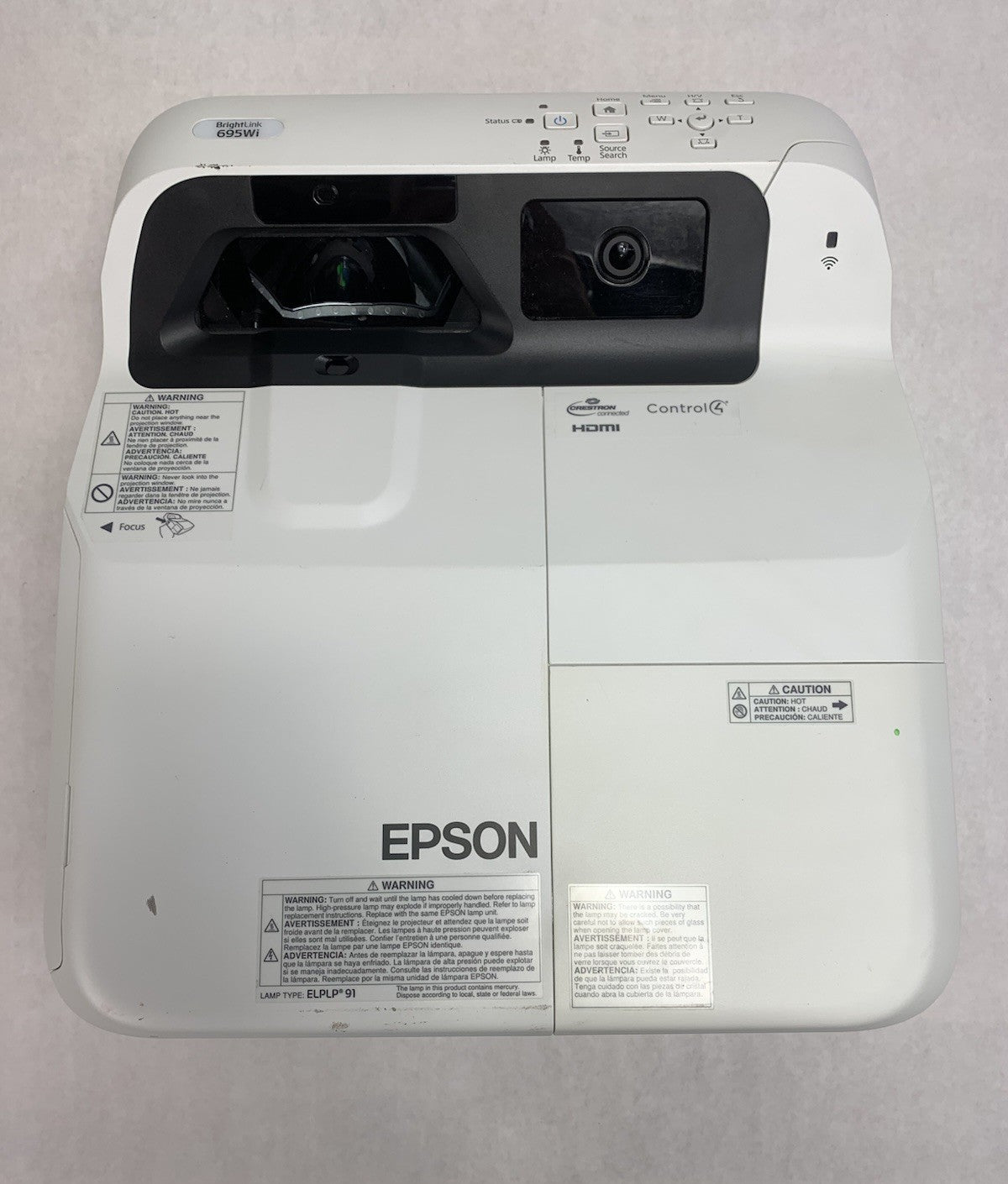 Epson PowerLite 695Wi H740A LCD Lamp Projector 1287 Lamp Hours - No Remote5