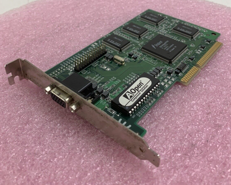 AOPEN Trident 91.AC821.002 3D IMAGE 9750 4 MB AGP VGA Video Card - Tested
