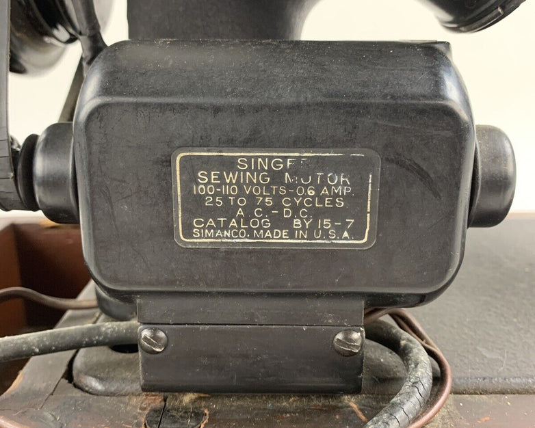 Singer Sewing Machine 15-7 Powers On Motor Runs Dried Belts