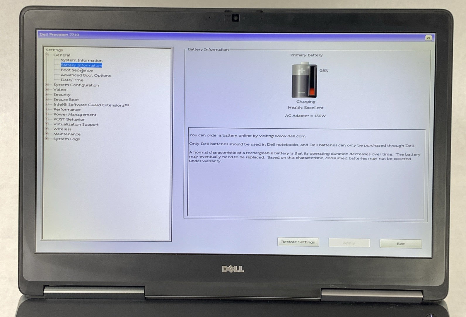 Dell Precision 7710 Intel Xeon E3-1505M v5 2.80 GHz 8 GB RAM 17.3" No HDD No OS