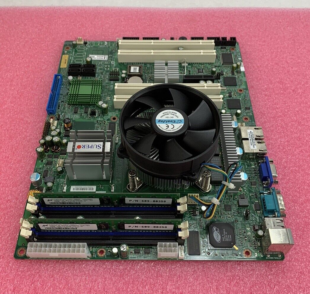 SuperMicro PDSM4 Motherboard Intel Pentium 4 3.4GHz 512MB RAM w/Shield