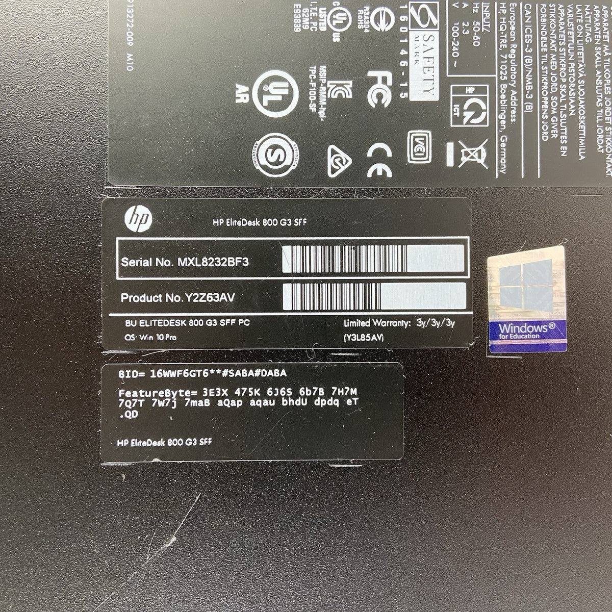 HP EliteDesk 800 G3 SFF Intel Core i5-7500 3.9GHz 8GB RAM No HDD No OS5