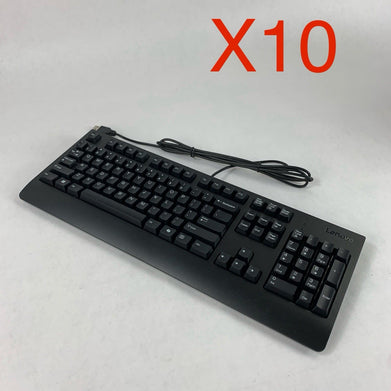 Lenovo 1PSD51P48046 Traditional Black USB AI Keyboard Untested Lot of 10
