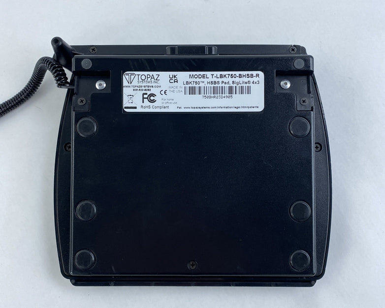 Topaz T-LBK750-BHSB-R HSB Signature Pad - Tested