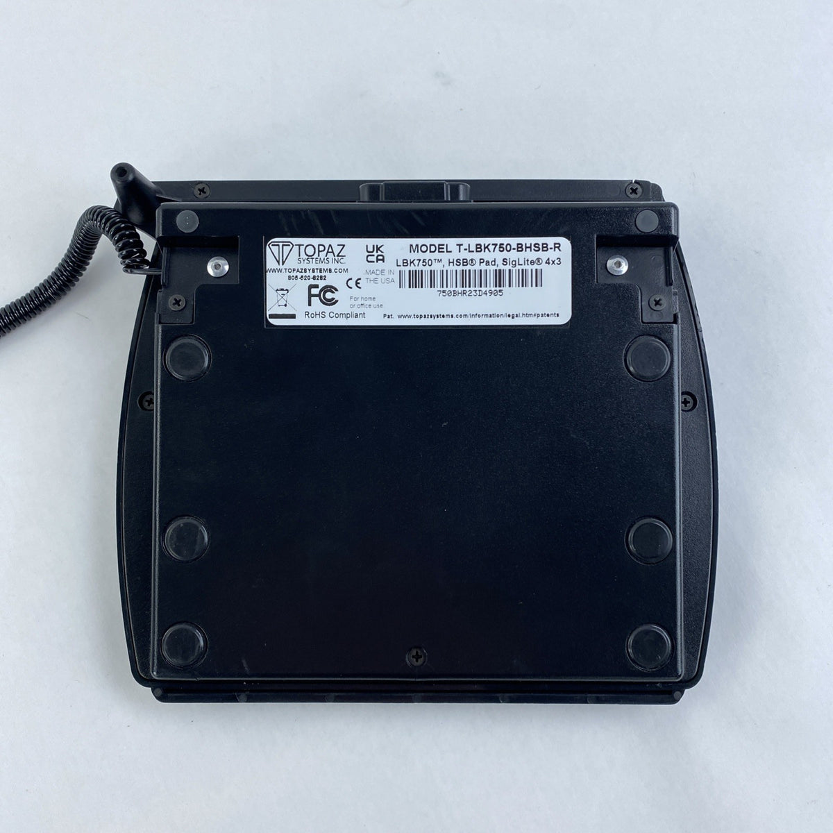 Topaz T-LBK750-BHSB-R HSB Signature Pad - Tested5