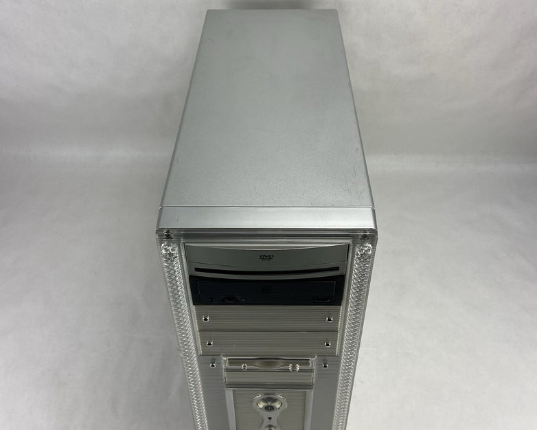 Vintage Unbranded Silver Mid Tower Case Bare Bones No PSU