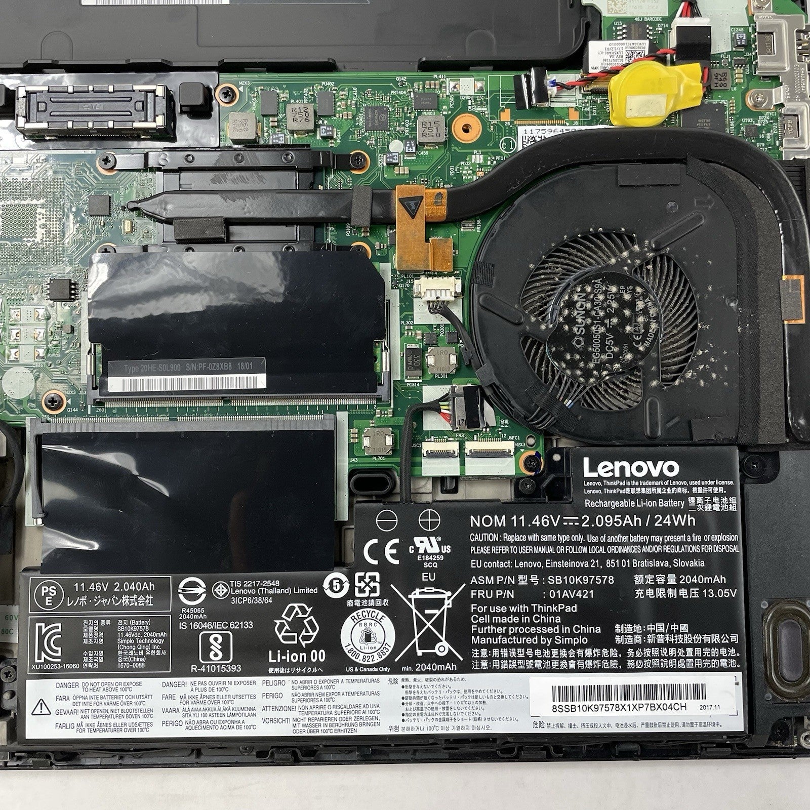Lenovo ThinkPad T470 14" i5-7300U 2.60 GHz 8 GB RAM No SSD/OS/AC16