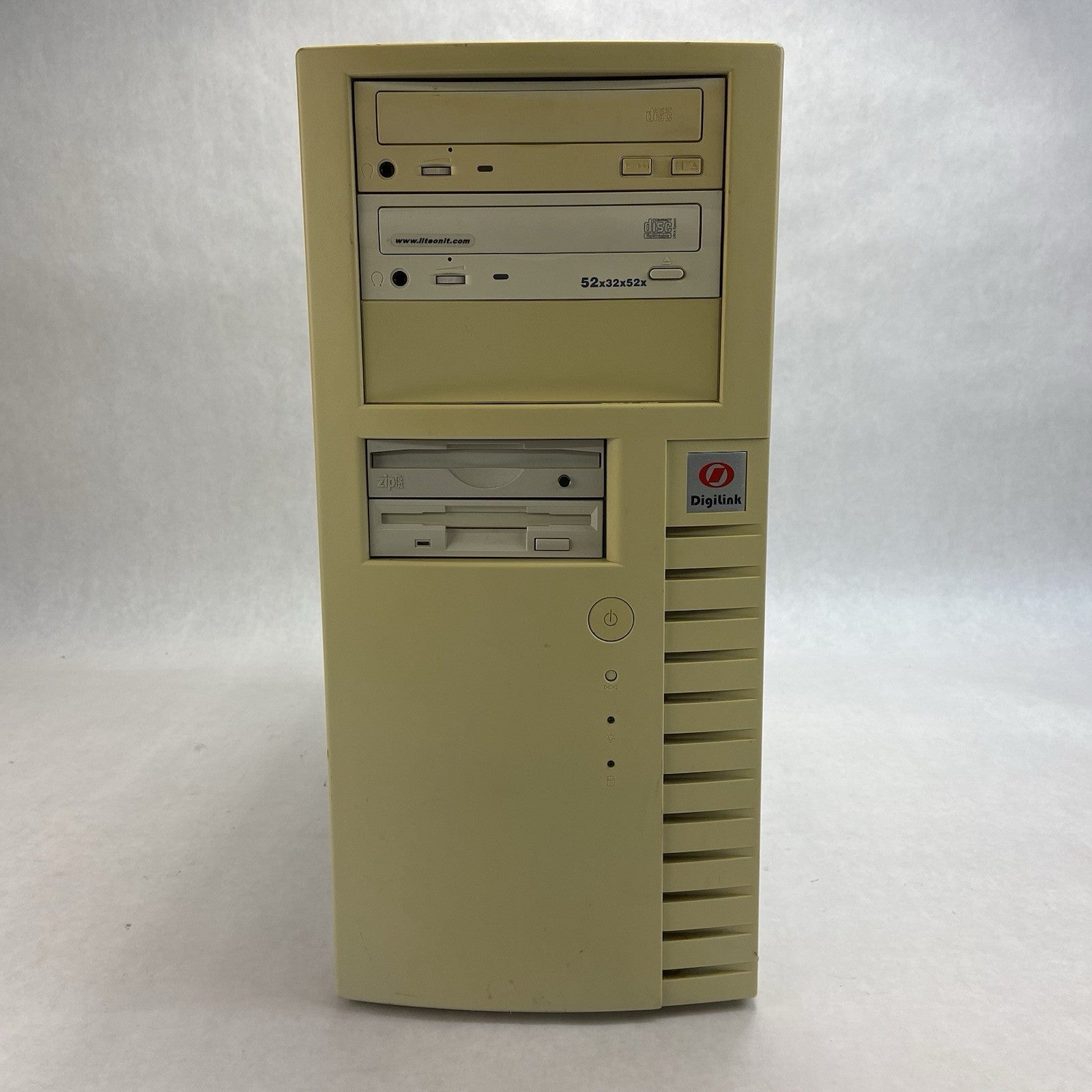 Vintage Unbranded Mid Tower Computer Case HEC HEC-250GR 250W ATX PSU1