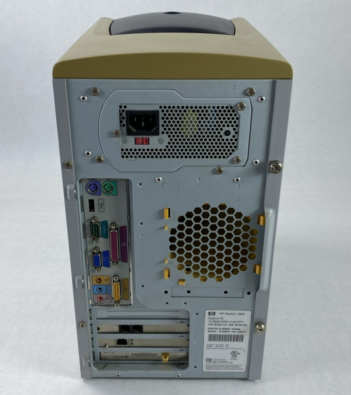 HP Pavilion 7855 MT Intel Pentium III 1.00GHz 128MB RAM No HDD No OS