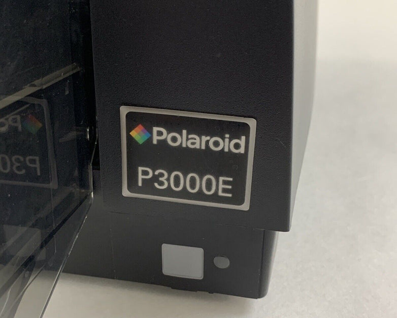Polaroid P3000E Single-Sided Multi-Color ID Card Printer Power Tested No Ribbon