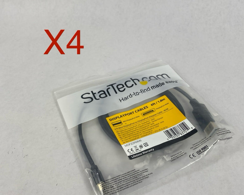 StarTech Displayport Cable 6ft Mini DisplayPort Cable Lot of 4
