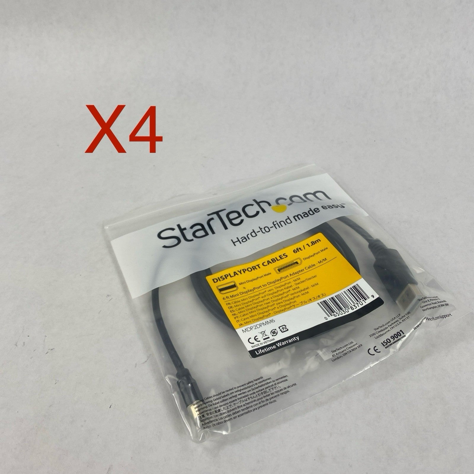 StarTech Displayport Cable 6ft Mini DisplayPort Cable Lot of 40