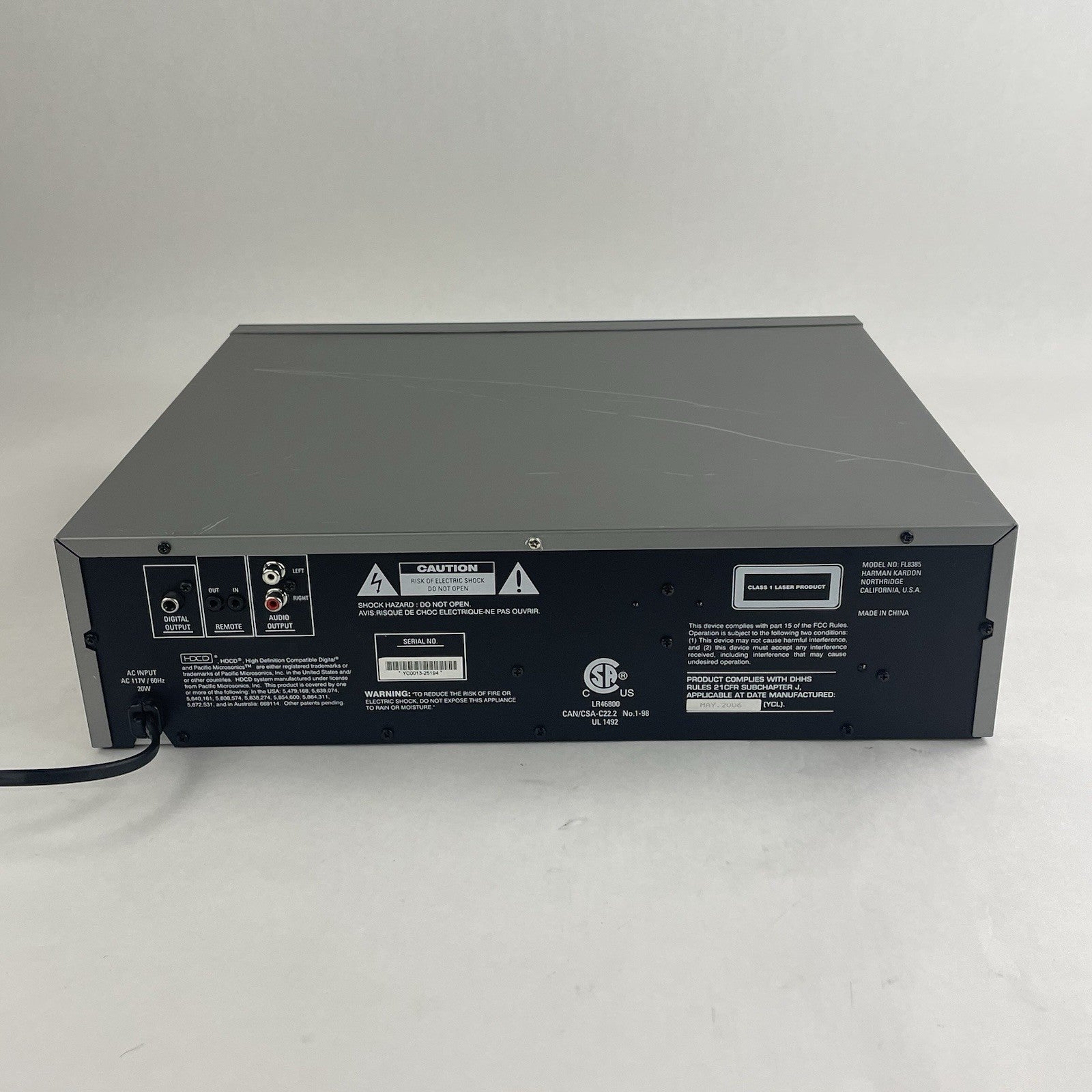 Harman/Kardon FL8385 5-Disc CD Changer For Parts4