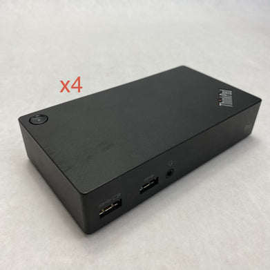 Lot of 4 Lenovo ThinkPad DK1522 40A7 USB 3.0 Pro Docking Station - Untested