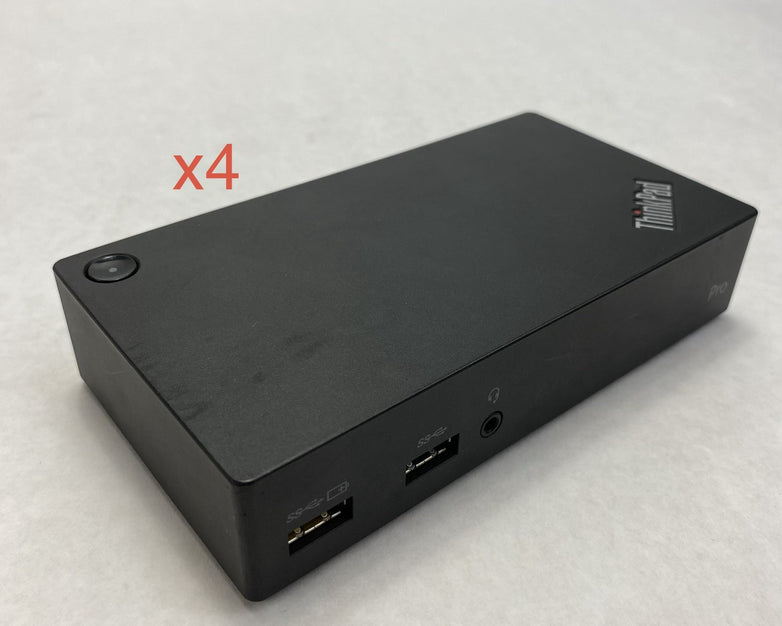 Lot of 4 Lenovo ThinkPad DK1522 40A7 USB 3.0 Pro Docking Station - Untested