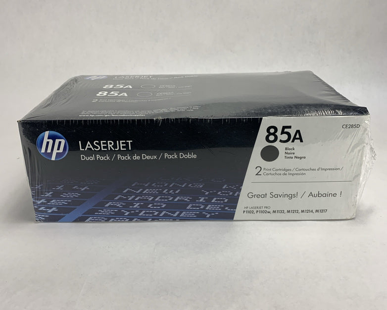 HP Laserjet 85A CE285A Black Toner Cartridges for Laserjet Pro P1102 - Two Pack