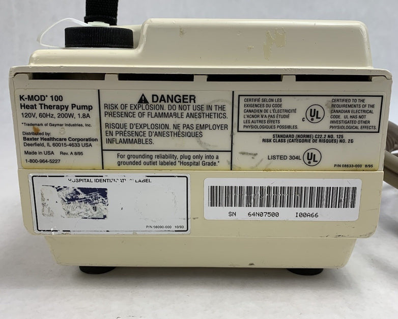 Baxter K-MOD 100 08634-000 Heat Therapy Pump - Parts or Repair