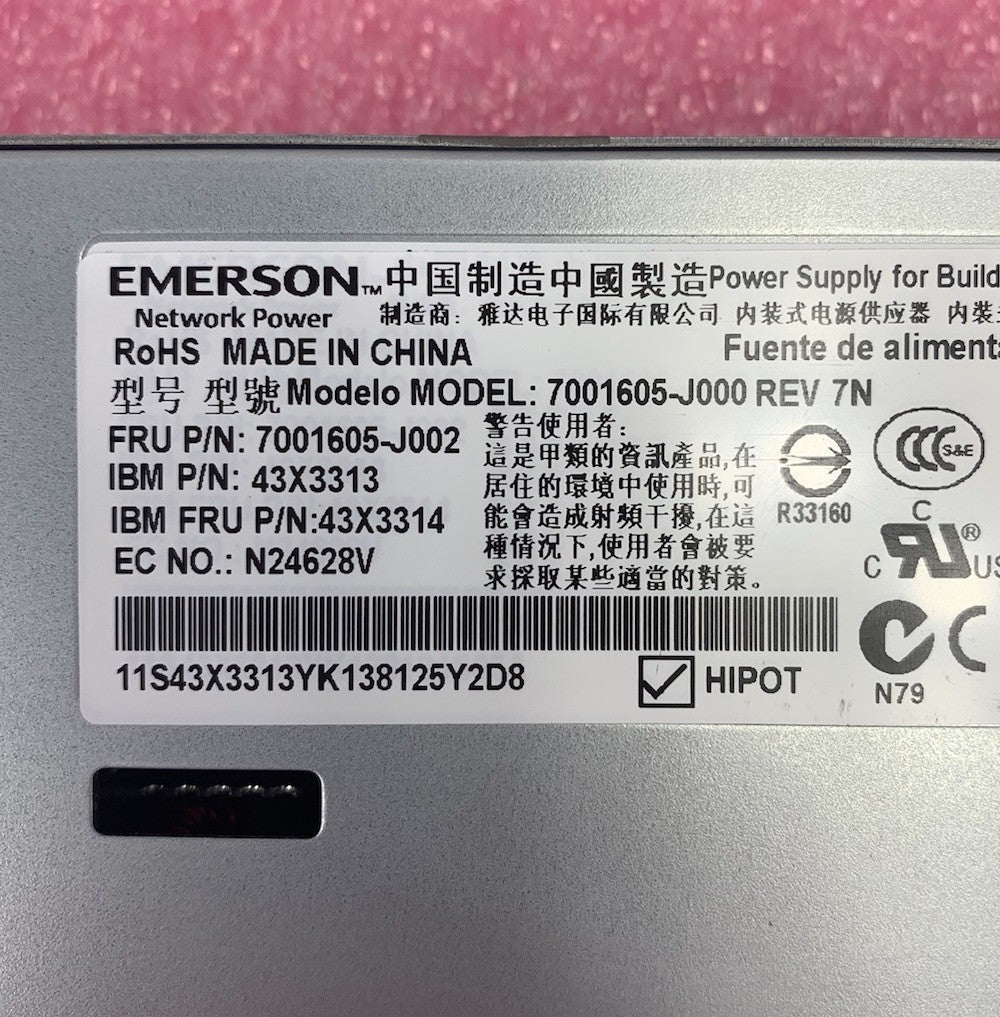 Emerson 7001605-J000 Rev 7N 750W Server Power Supply (Lot of 2)