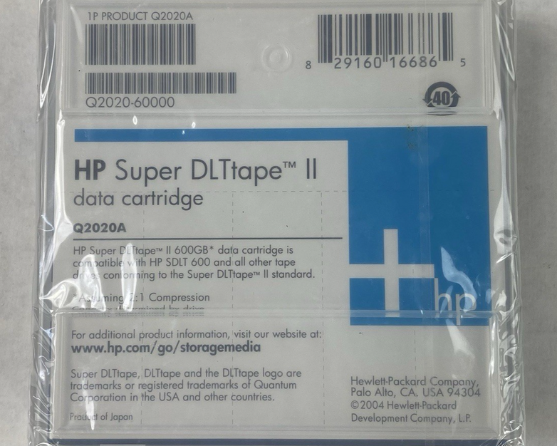 HP Q2020A Super DLTtape II 600GB Data Cartridge Lot of 2