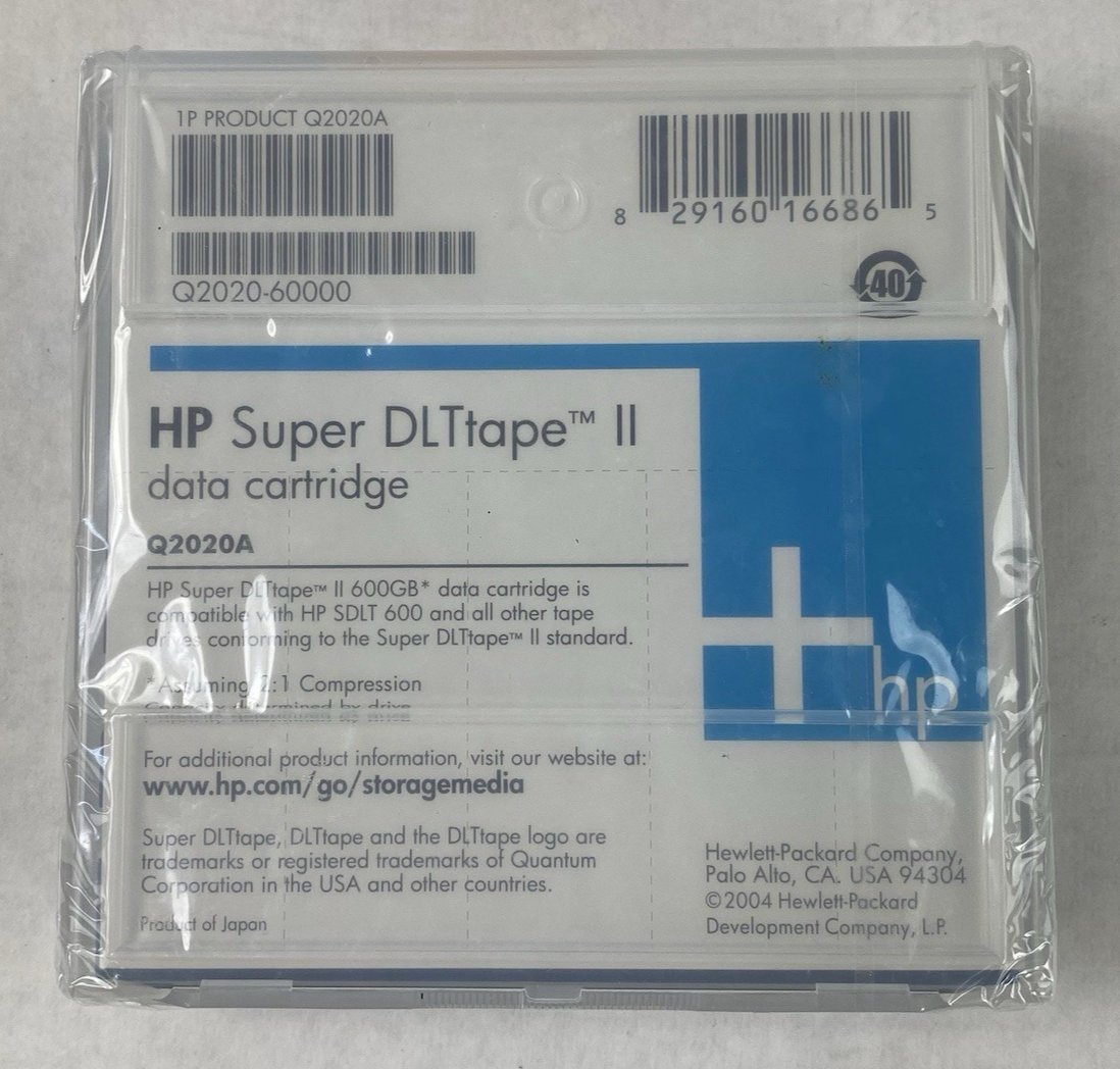 HP Q2020A Super DLTtape II 600GB Data Cartridge Lot of 2