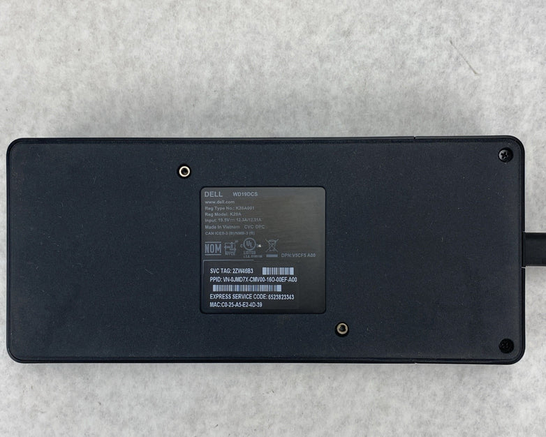 Dell WD19DCS Dual Thunderbolt Performance Docking Station With Power Adapter