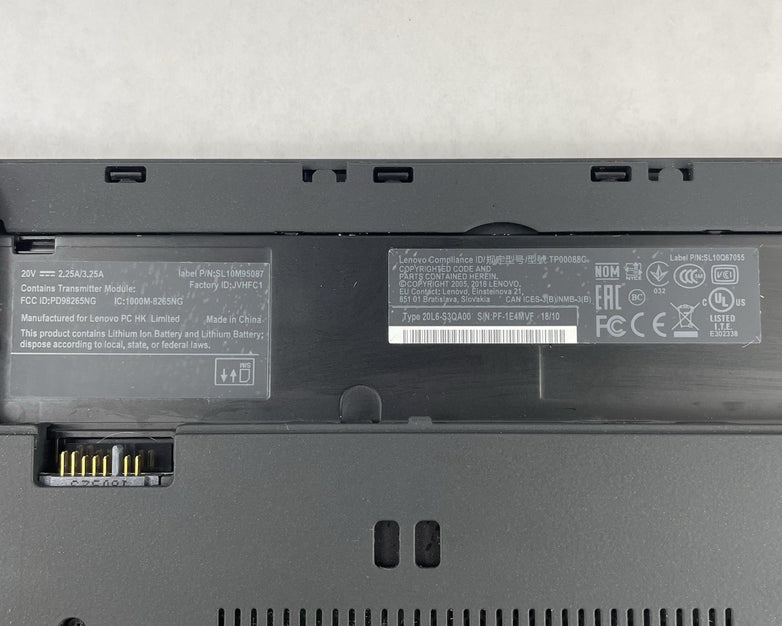 Lenovo ThinkPad T480 14" i5-8350U 1.70 GHz 8 GB RAM No SSD/OS/AC/Battery