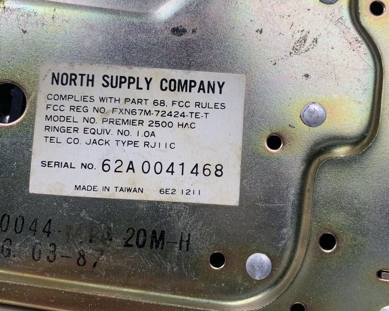 Vintage North Supply Company Premier 2500 HAC Push-Button Telephone