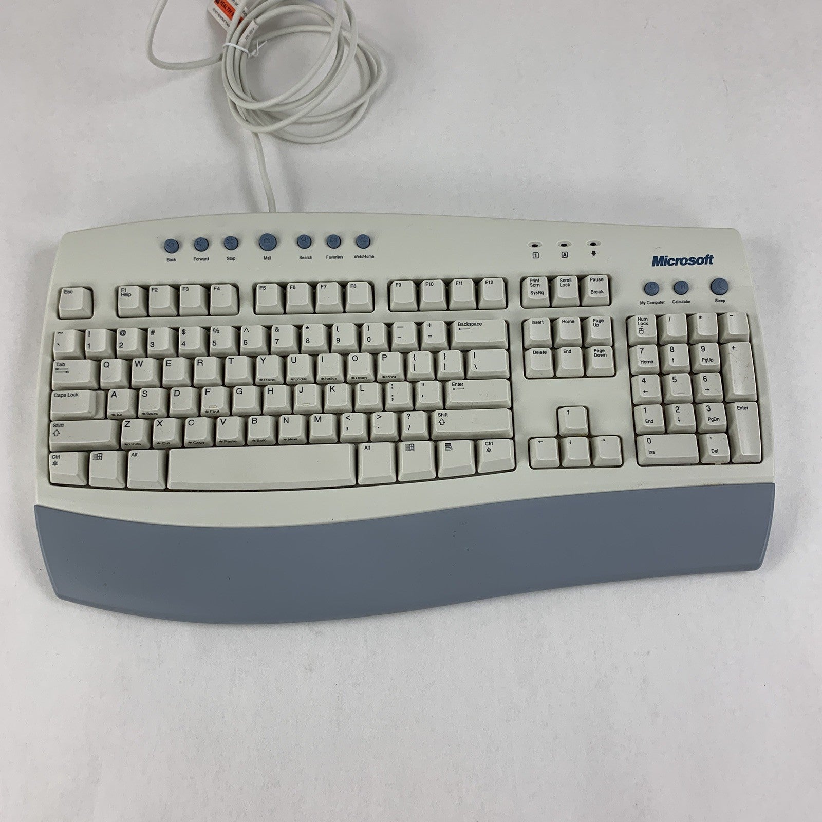 Microsoft Internet Keyboard X05-52211 Ps/2 Vintage Wired w/ Box and Manuals