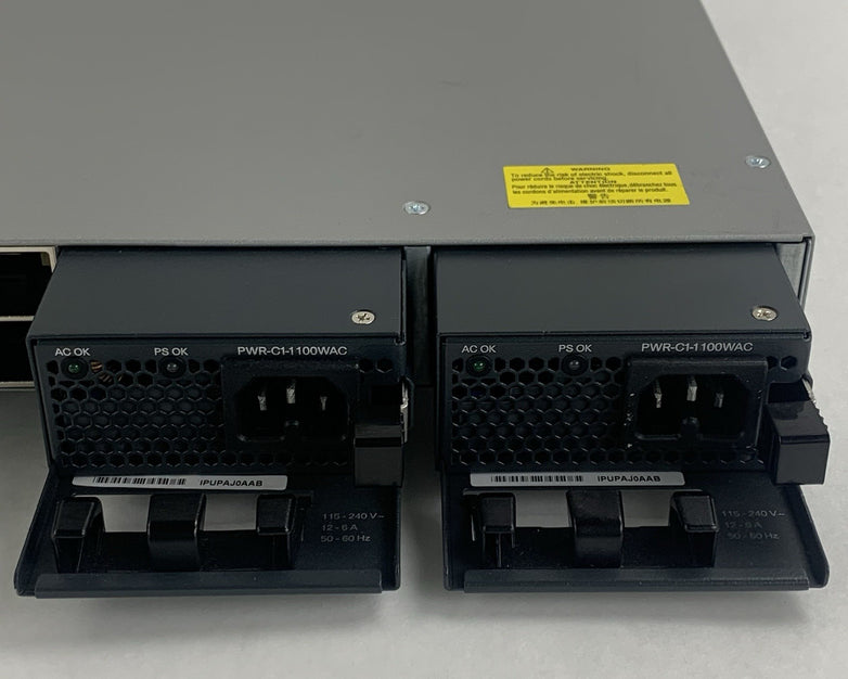 Cisco Catalyst WS-C3850-48U-S V06 48 Port Switch Tested w/C3850-NM-2-10G 2x PSUs