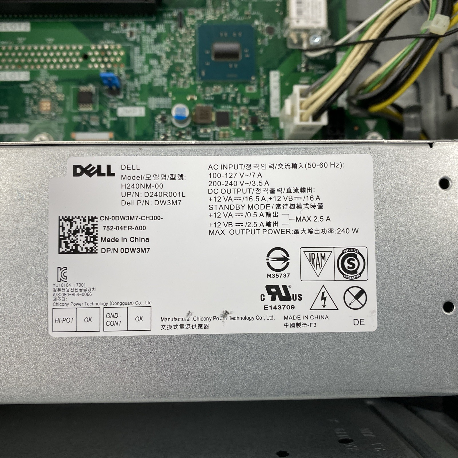 Dell Inspiron 3668 MT Intel Core i3-7100 3.90GHz 8GB RAM No HDD No OS