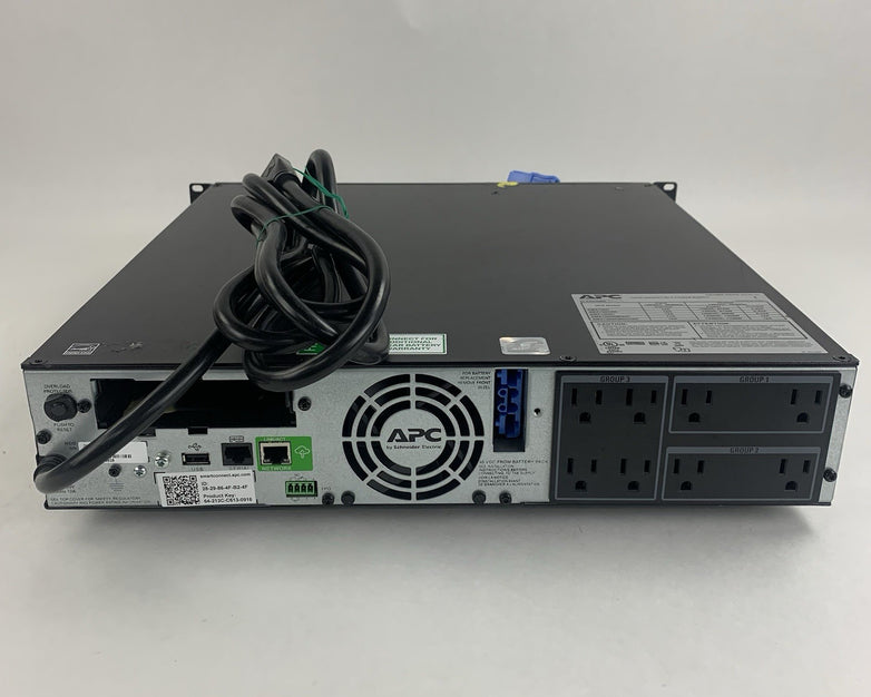 APC SMX1500RM2UC SmartUPS LCD 1500va Tested w/ rack ears No Batteries/Faceplate