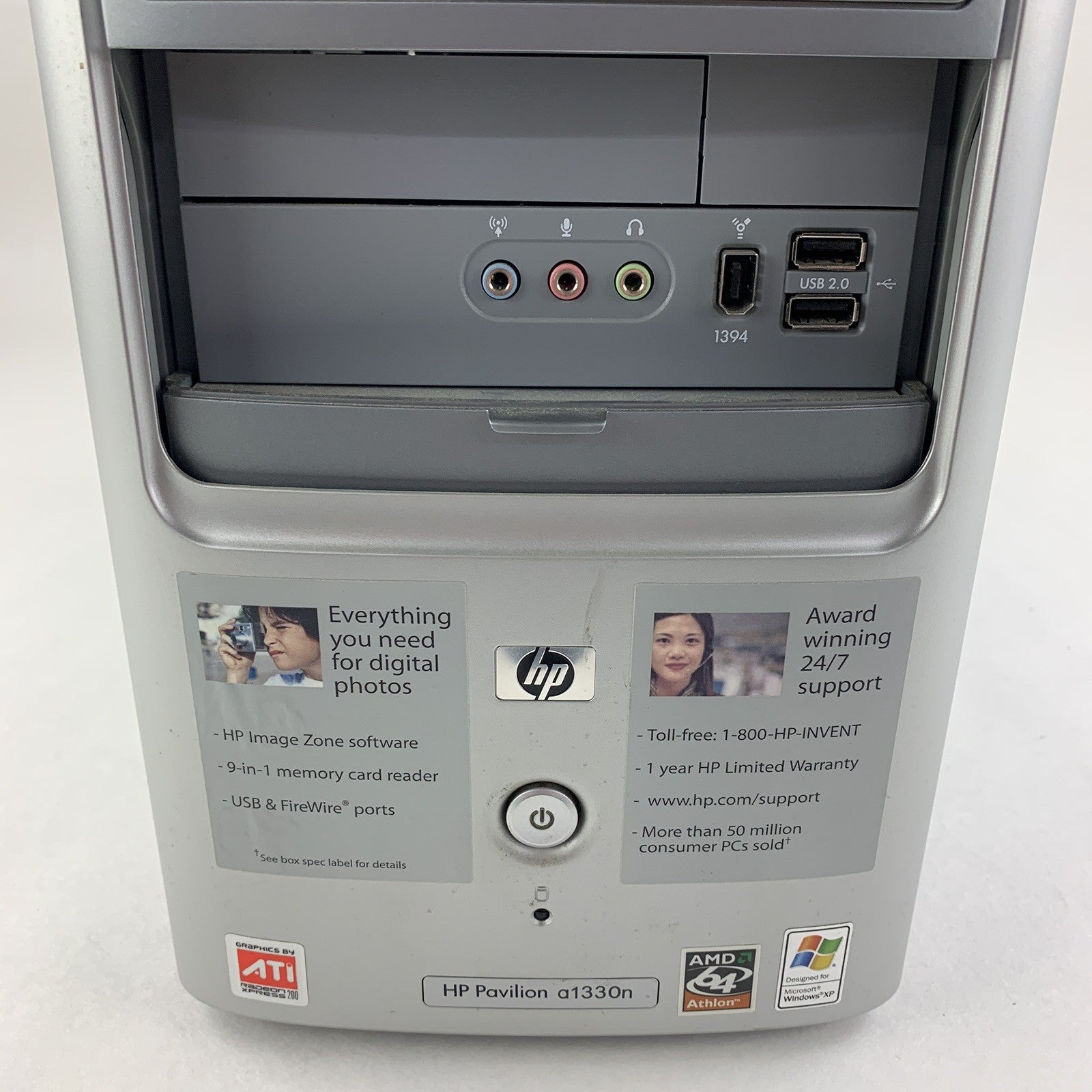 HP Pavilion A1330n Computer AMD Athlon 64 3800+ 2.4 GHz 1 GB Ram No OS No HDD